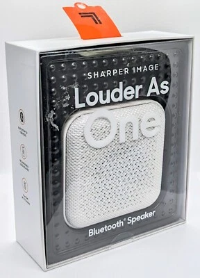 🔥 NEW SHARPER IMAGE Bluetooth Speaker Louder As One - White 🔥 - Image 1 of 2
