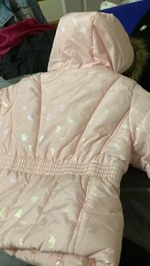 Cozy Puffer Toddler Girl Pink Puffer Jacket/coat Removable Fur-Lined Hood 2T - Picture 1 of 2