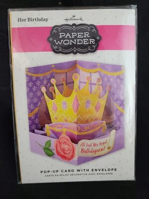 Hallmark Paper Wonder Pop-Up Kid's Card : HER BIRTHDAY : Princess Crown,  Royal - Image 1 of 4