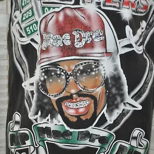 RIP Mac Dre T-Shirt YAY Area Rappers Bling Brille Zähne Größe 2XL groß schwarz - Bild 1 von 8