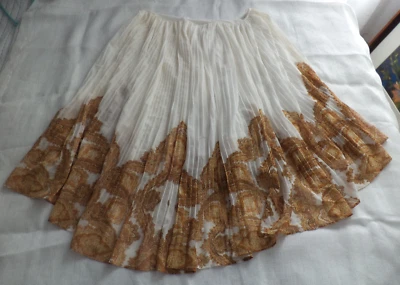 H&M Mujer Acordeón Plisado Falda Paisley Hi-Lo Midi Forrada Falda Talla M Foto 1 de 4