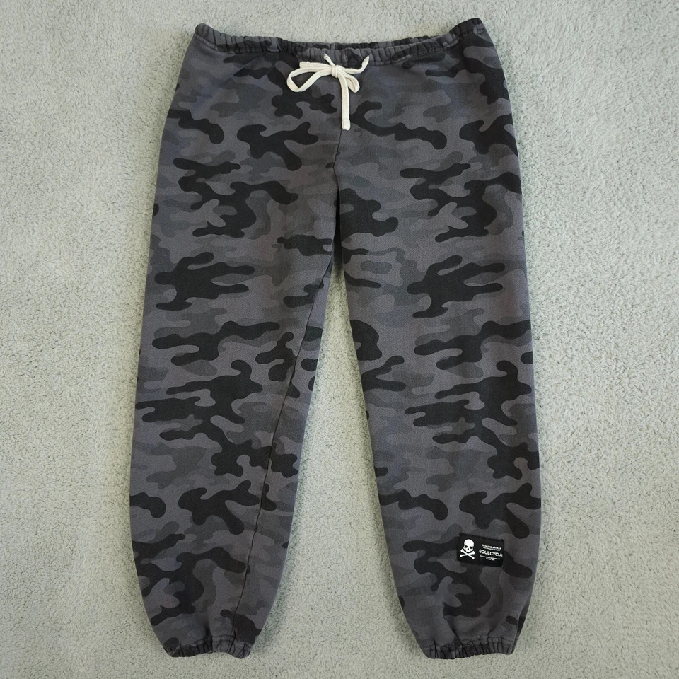 Soulcycle Sweatpants Womens Small Gray Black Camo Jogger Pull On Cropped Adult - Image 1 of 4