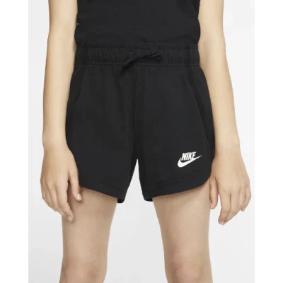 New Nike Sportswear Girls' Jersey Shorts Size S Black MSRP:$25.00 - Image 1 of 4
