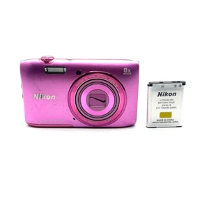 Nikon COOLPIX S3600 20.1MP Compact Digital Camera Pink From Japan Working Tested - Picture 1 of 9