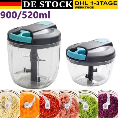 Zwiebelschneider 900ml/520ml Zwiebel Zerkleinerer mit seilzug Gemüseschneider - Bild 1 von 4