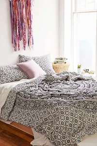 Queen Size Bedsheet with Pillow Indian Handmade Mandala Bedding Bedspread Throw - Picture 1 of 2