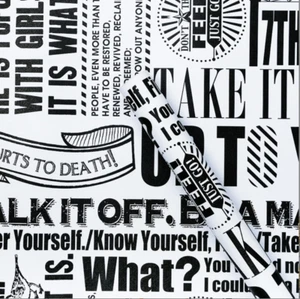 CARTA DA PARATI ADESIVA SLOGAN FABLON RETRO APPICCICOSA RETRO PLASTICA CAFFETTERIA FAI DA TE - Foto 1 di 5