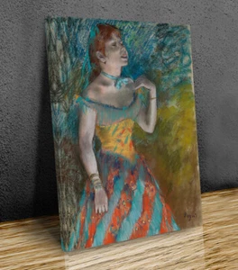 The Singer in Green Edgar Degas mounted canvas print ready to hang - Picture 1 of 7
