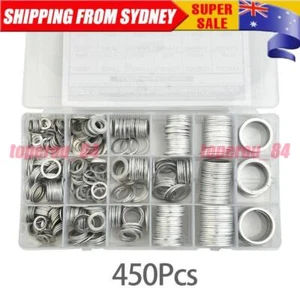 450Pcs/set Oil Drain Plug Crush Aluminum Gasket Washer Assortment Tool Kit AU - Picture 1 of 9