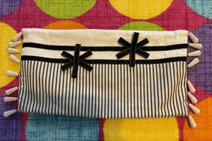 Eastern Accents Bead Tassels And Bows Decorative Throw Pillow Cover 20” X 11” - Picture 1 of 5