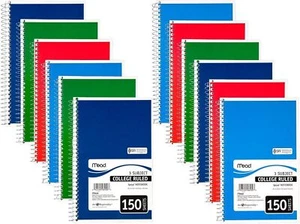 Mead Spiral Bound Notebook, College Rule, 6 x 9-1/2, White, 3 Subject 150 - Pack - Picture 1 of 1