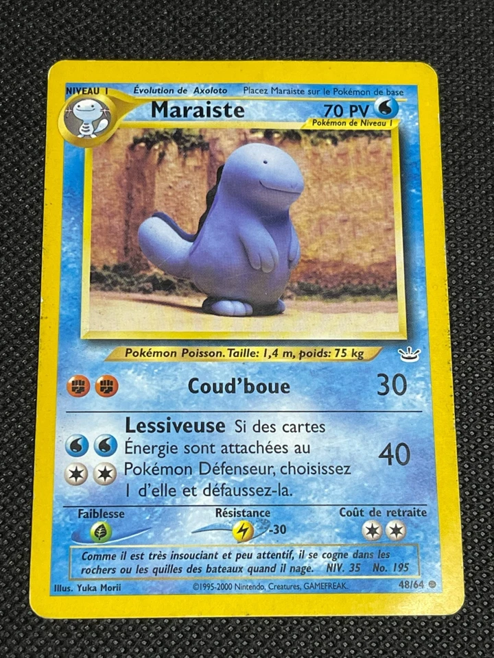 French Quagsire Maraiste 48/64 Vintage Pokémon Card. - Image 1 of 1