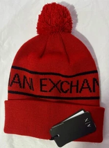 New Armani Exchange Womens BEANIE WITH POM-POM - Picture 1 of 5