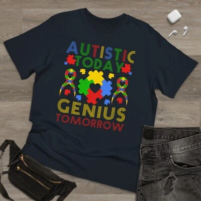 Autistic Today Genius Tomorrow Autism awareness Tee Adult Kid Unisex Xmas Puzzle - Image 1 of 3