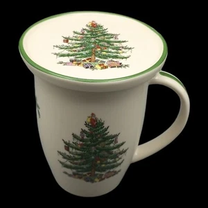 Pimpernel Christmas Tree Coffee Mug with Lid Coaster - Picture 1 of 10