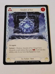 Amulet of ice (Blue) Tales of Aria 1st Edition Flesh And Blood Tcg NM - Picture 1 of 2