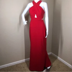JS COLLECTION Cross Cut-Out Evening Dress Size 6 (G15) - Picture 1 of 7