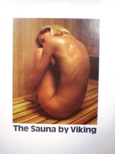 Vtg SAUNA by VIKING Construction Blueprints Catalog RETRO Sexy Nude Ad 1976 - Picture 1 of 3