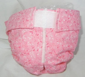 Female Dog Puppy Pet Diaper Washable Pant Sanitary Underwear PINK LEAVES XXS - Picture 1 of 6