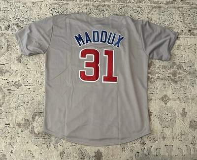 Majestic Auténtico Chicago Cubs Greg Maddux #31 Gris Camiseta de Béisbol Para Hombre’s XL Foto 1 de 4