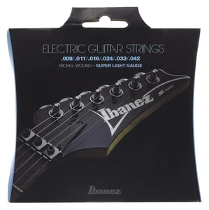 Ibanez IEGS6 Electric Guitar Strings (Super Light Gauge, Silver) - Picture 1 of 3