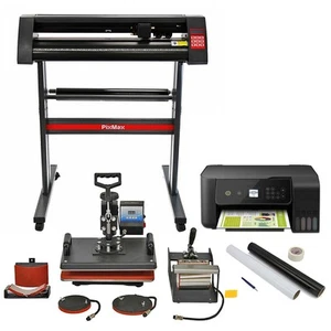 Bundel: Pixmax 5 in 1 Hitte pers, Vinyl snijplotter, printer en - Afbeelding 1 van 9