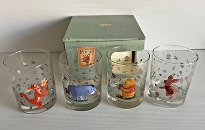 Juego de 4 vasos altos Disney Simply Pooh Pooh Piglet Tigger Eeyor 14 oz nuevo en caja Foto 1 de 4