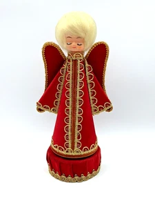 Vintage 60er Jahre Pappe Engel Christbaumspitze - funktionierende Spieluhr - Japan - Bild 1 von 8