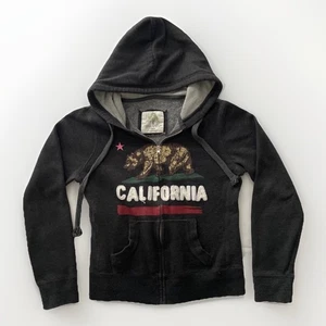 California Golden Bear Hoodie Jacket Large Gray Fleece by Green Sleeved - Picture 1 of 11