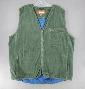 32 Bars blau Weste Herren XL Cord grün Baumwolle Taschen gesteppt gefüttert Outdoor - Bild 1 von 6