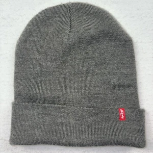 Levis Beanie cap hat gray red tag cuff 501 Jeans Denim California San Francisco - Picture 1 of 3
