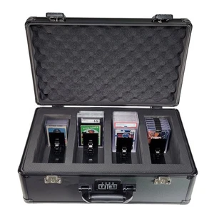Vault Trading Card Storage Box - Lockable Sports Cards Hard Case with Spring-... - Picture 1 of 9