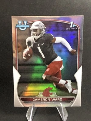 2022 Bowman U Chrome Cameron ‘Cam’ Ward Silver Refractor #34 1st Bowman RC 🔥🏈 - Image 1 of 2