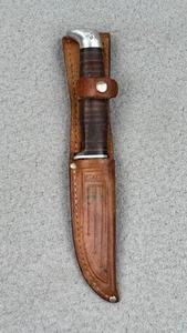 Vintage CASE XX TESTED USA Razor Edge 3 FINN SSP Fixed Blade Knife Sheath *Read - Picture 1 of 22