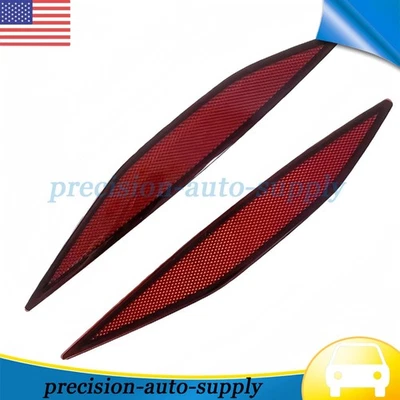 NEW Dark Red Lens Rear Bumper Reflector Lenses Fits Volkswagen Golf 2017-2015 US Foto 1 de 4