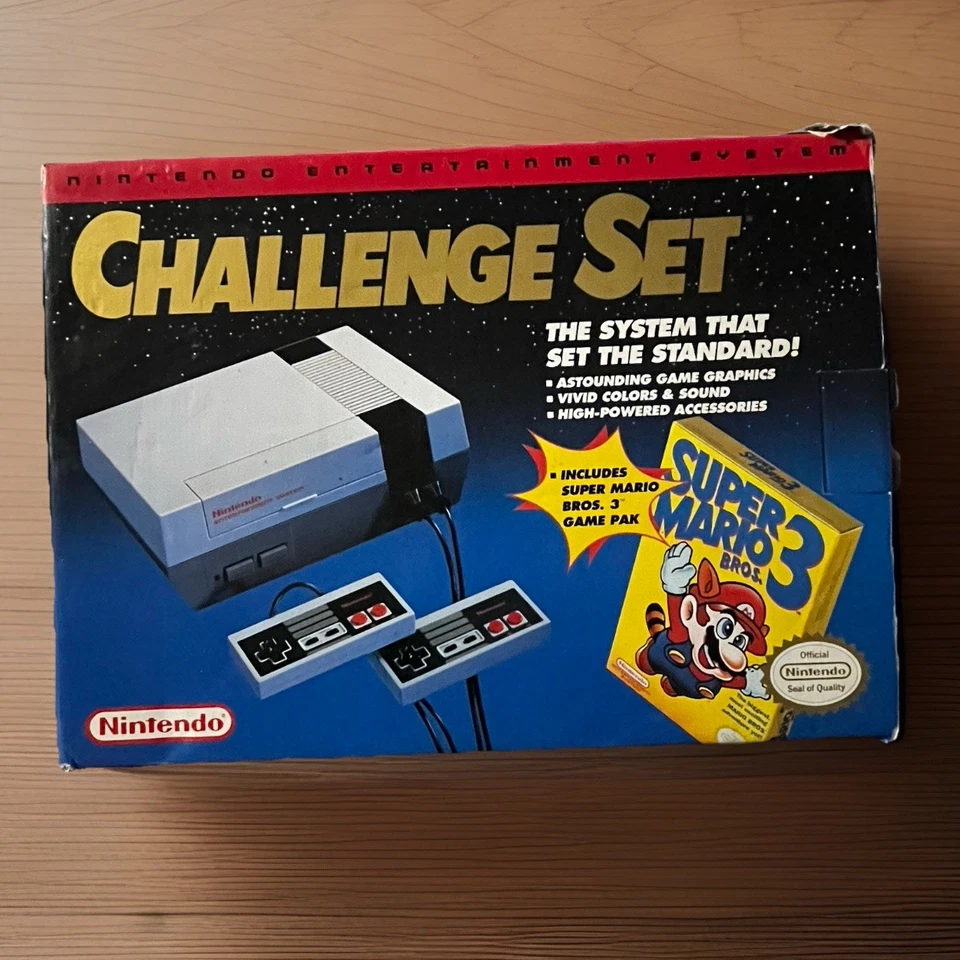 Nintendo NES Challenge Set Console System In Box with Super Mario Bros. 3 Game - Image 1 of 4