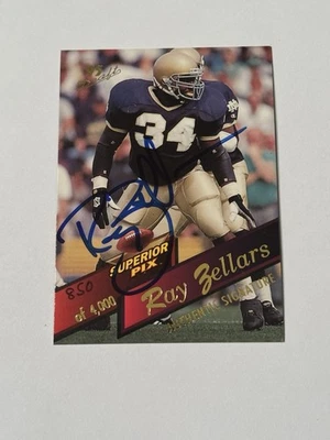 RAY ZELLARS SUPERIOR PIX AUTOGRAPH AUTO RC NOTRE DAME FIGHTING IRISH SAINTS - Image 1 of 2