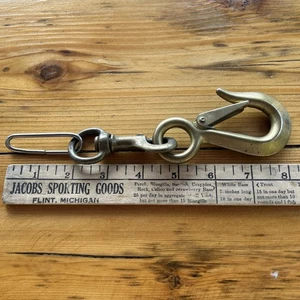 LARGE BRASS SNAPHOOK - Picture 1 of 5