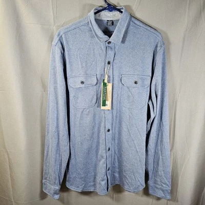 Novo com etiquetas Taylor Vintage Botão para Baixo Masculino Grande Azul Índigo Urze Manga Longa - Imagem 1 de 4