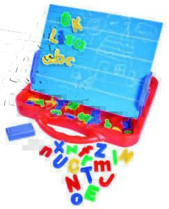 Simba Art & Fun ABC Magnettafel im Koffer Alphabet Buchstaben Magnete Tafel