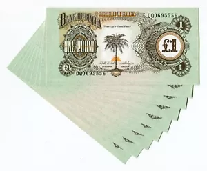 Banconota da 1 libbra 9 CONSECUTIVE 1969 Repubblica del Biafra UNC WC201 - Foto 1 di 3