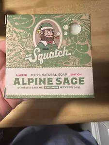 NEW Holiday Limited Edition Dr. Squatch Natural Bar Soap, Alpine Sage, 5 oz - Picture 1 of 6