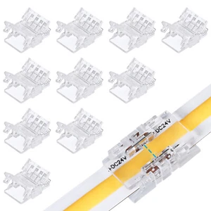 10-Pack 2 Pin 10mm LED Strip Light Connectors UL Listed - Picture 1 of 37