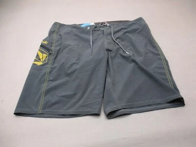 Volcom Size 40 Mens Gray Stretch Waist Drawstring Pocket Swimming Shorts 242 - Image 1 of 4