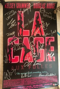 KELSEY GRAMMER LA CAGE AUX Falles CAST SIGNED BROADWAY Window Card Poster Rare - Picture 1 of 6