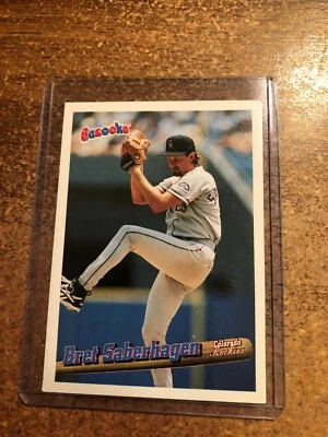 1996 Bazooka Baseball  # 114 Bret Saberhagen - Image 1 of 2