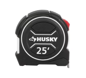 Husky 25FT Tape Measure Compact Lightweight Slide Lock Steel Blade Tool - Picture 1 of 4
