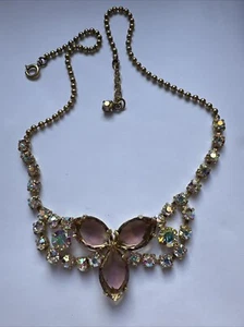 Superbe Collier Années 50 - Laiton Et Verre Taille - Picture 1 of 3