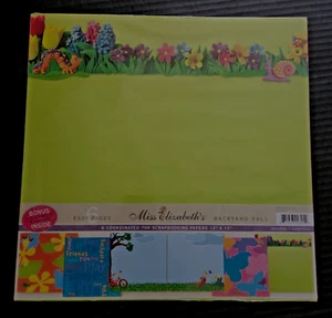 FREE Miss Elizabeth's 6 Coordinate Scrapbook Scrapbooking Backyard Pals 12 x 12 - Picture 1 of 3