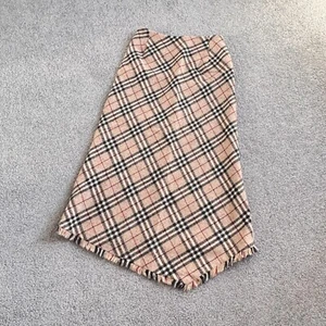 Burberry London A-Linie asymmetrischer Woll Karo Rock Vintage Gr. 36 oder SMALL - Bild 1 von 10